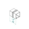 40x40x2 putken liitin 180°, AISI316