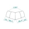 Ø42,4×2 putken liitin 135°, AISI316