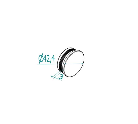 Ø42,4×2 putken päätytulppa, AISI316