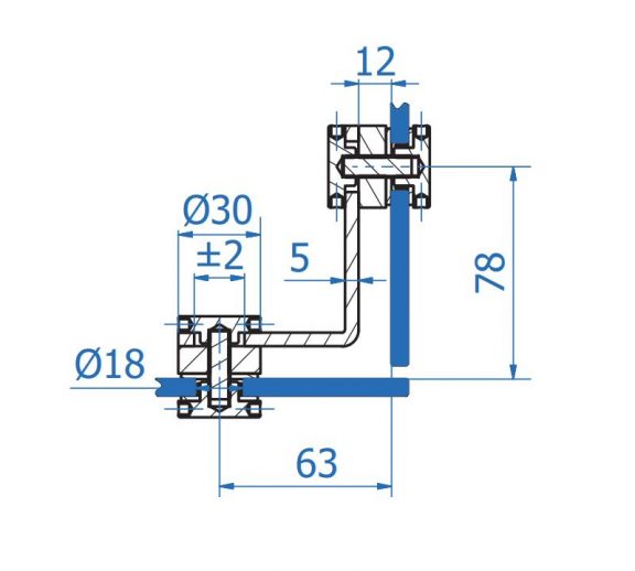 Fiksaator_D30_klaas-klaas_90___joonis-576x518-1.jpg Pidäke Ø30 lasi-lasi. 90°. AISI304