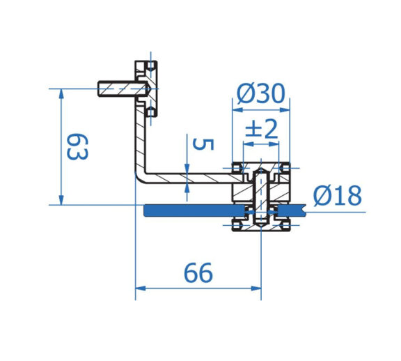 Fiksaator_D30_klaas-sein_90___joonis-576x518-1.jpeg Pidäke Ø30 lasi-seinä. 90°. AISI304