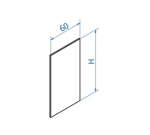 Päätypeite GPR1 ja GP profiilille. 45° asteeseen