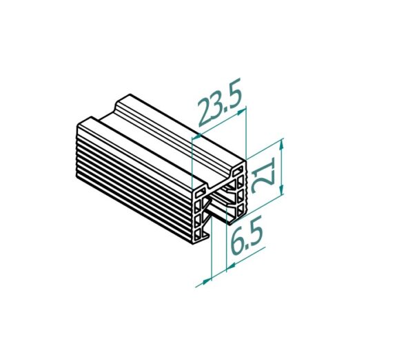 Kumitiiviste Ø42,4×1,5 lasiuralliselle putkelle, lasi 10 mm
