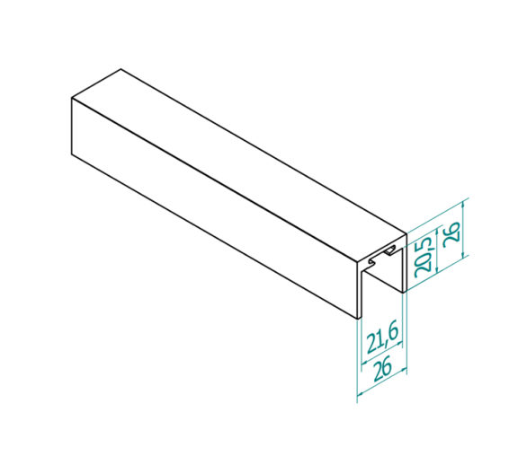 HRU215_joonis-576x518-1.jpg U-profiili käsijohde lasille 10+10 mm, harjattu RST-efekti