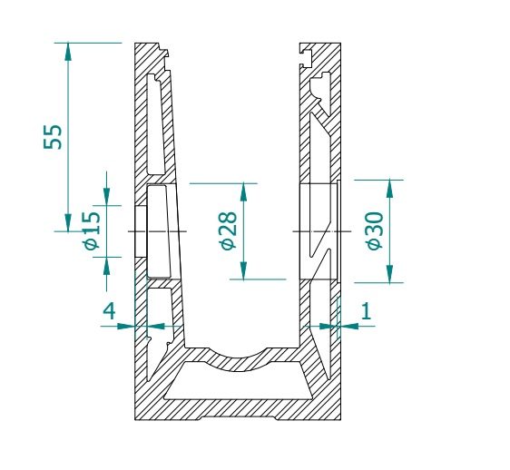 R-FIX_GPR1_side_hole-7-562x518-1.jpg Säädettävä kokolasikaide järjestelmä 1,5kN/m
