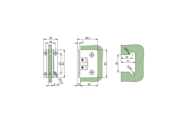 Sarana-lasiovelle-LS-GS-MSD-B-1000-1PCr.1-mitoitus.png Sarana lasiovelle Messinki flex, kiiltävä, Lasi/Seinä, PRO