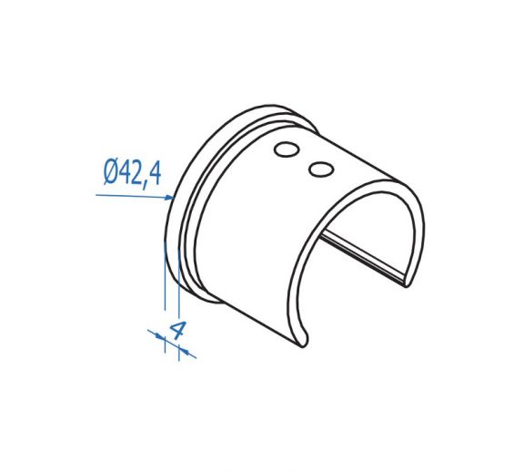 Ø42,4×1,5 lasiurallisen putken päätytulppa, AISI316