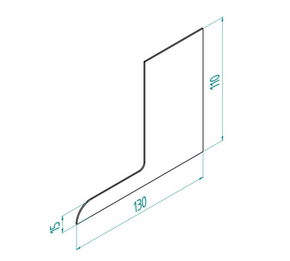 Päätypeite GPR1.F profiilille, Oikea
