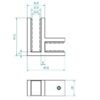 Kulmaliitoskappale lasi-lasi 90° Duplex 2205, lasille 6+6