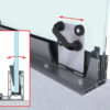 Säädettävä kokolasikaide F-järjestelmä 0,5-1 kN/m, raaka alumiini