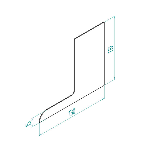 Päätypeite GPR1.F profiilille, Oikea
