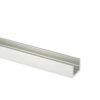 U-profiili 10-10.76 mm lasille, matala, anodisoitu-kiillotettu, L=3400