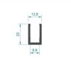 U-profiili 8-8.76 mm lasille, korkea, harjattu RST-efekti, L=3500