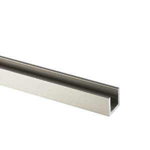 U-profiili 8-8.76 mm lasille, matala, harjattu RST-efekti, L=3500