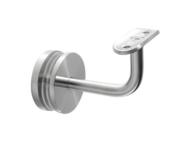 Käsijohdekannake lasille, pyöreä kannatin, AISI316
