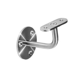 hr1600-00-1-01 Käsijohdekannake seinään, 3 ruuvinaukkoa, sileä kannatin, AISI316