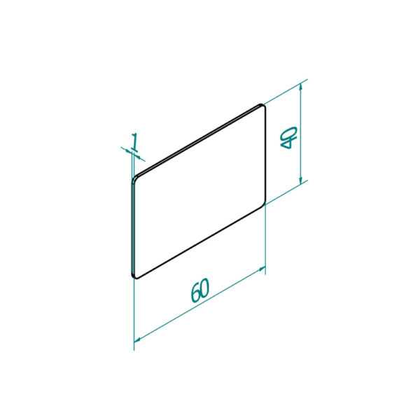 Päätylevy 60×40 käsijohteelle