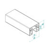 hr6040-s-1-02 Kantikas lasiurallinen 60x40mm käsijohdeprofiili, L=5m, harjattu RST-efekti