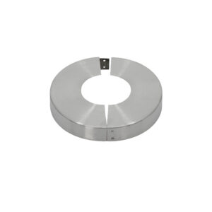 Ø42,4 tolpan pohjan suojus D103, h=17mm, AISI316, 2-OSAINEN