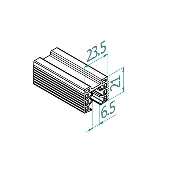 Kumitiiviste Ø42,4×1,5 lasiuralliselle putkelle, lasi 10 mm