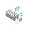Kumitiiviste Ø42,4×1,5 lasiuralliselle putkelle, lasi 11.5-13.5mm