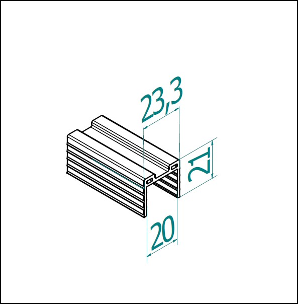 Kumitiiviste Ø42,4×1,5 lasiuralliselle putkelle, lasi 20-21.5mm