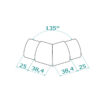 Ø42,4×2 putken liitin 135°, AISI316