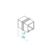 40x40x2 putken liitin 180°, AISI316