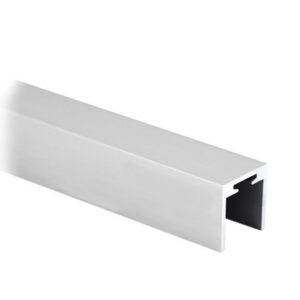 U-profiili käsijohde 8+8 mm:n lasille, raaka alumiini