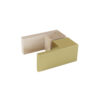 Saunaoven vedin suorakulmainen, puu / harjattu mattamessinki PVD