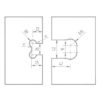 Säädettävä lasioven sarana NordX, lasi-lasi, harjattu mattamusta PVD