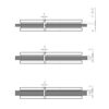 Säädettävä lasioven sarana NordX, lasi-lasi, harjattu mattapronssi PVD