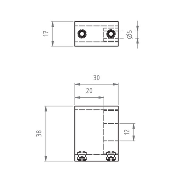 Tukitangon seinäliitin, harjattu mattamessinki PVD