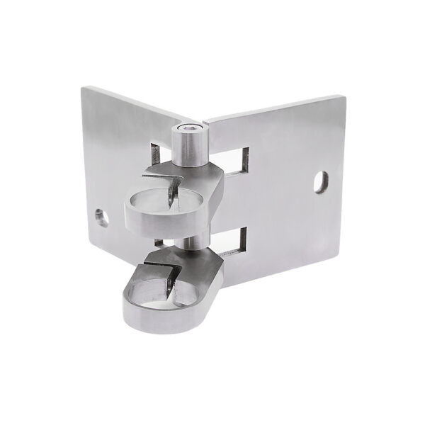 Sivukiinnityslaippa 42,4mm tolpalle, 90° kulma, AISI316